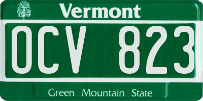 VT license plate OCV823