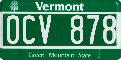 VT license plate OCV878