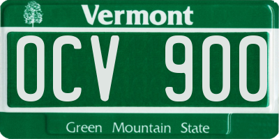 VT license plate OCV900