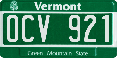 VT license plate OCV921