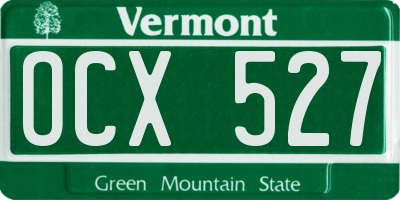 VT license plate OCX527