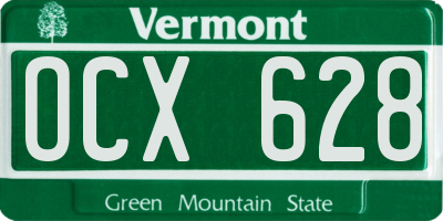 VT license plate OCX628