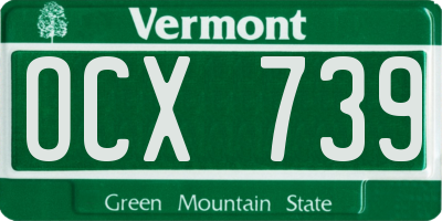 VT license plate OCX739