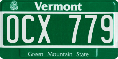VT license plate OCX779