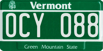 VT license plate OCY088