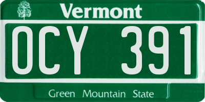 VT license plate OCY391