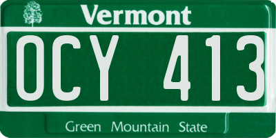 VT license plate OCY413