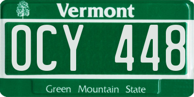 VT license plate OCY448