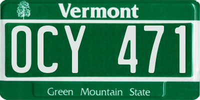 VT license plate OCY471