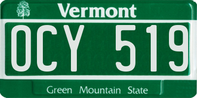 VT license plate OCY519