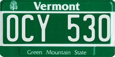 VT license plate OCY530