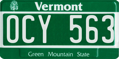 VT license plate OCY563