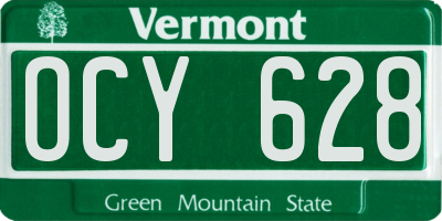 VT license plate OCY628