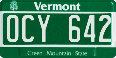 VT license plate OCY642