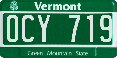 VT license plate OCY719