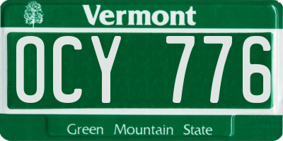 VT license plate OCY776