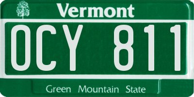 VT license plate OCY811