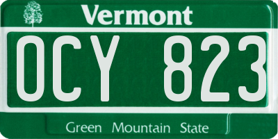VT license plate OCY823