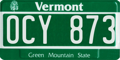 VT license plate OCY873