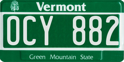 VT license plate OCY882