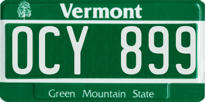 VT license plate OCY899