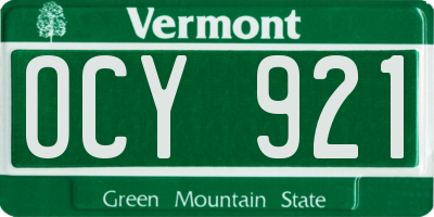 VT license plate OCY921