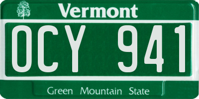 VT license plate OCY941