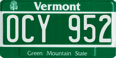 VT license plate OCY952