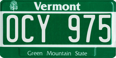 VT license plate OCY975