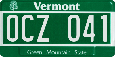 VT license plate OCZ041