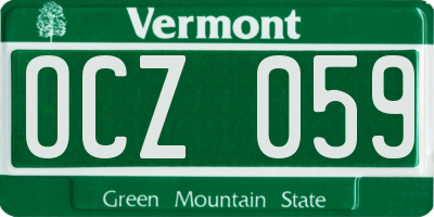 VT license plate OCZ059