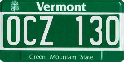 VT license plate OCZ130