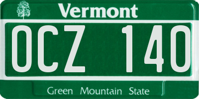 VT license plate OCZ140