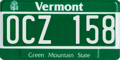 VT license plate OCZ158