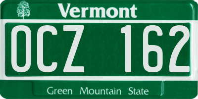 VT license plate OCZ162