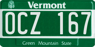 VT license plate OCZ167
