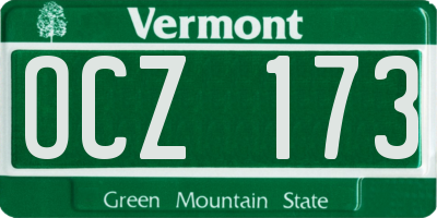 VT license plate OCZ173