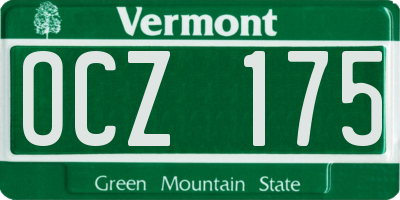 VT license plate OCZ175