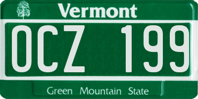 VT license plate OCZ199