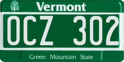 VT license plate OCZ302