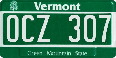 VT license plate OCZ307