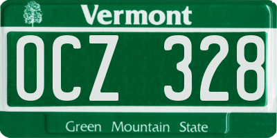 VT license plate OCZ328