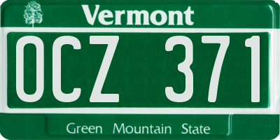 VT license plate OCZ371