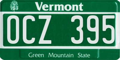 VT license plate OCZ395