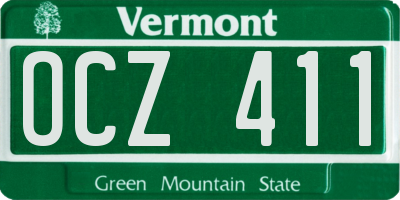 VT license plate OCZ411