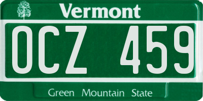 VT license plate OCZ459