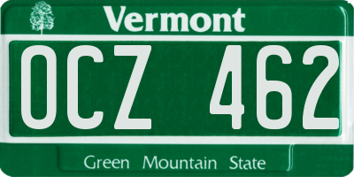 VT license plate OCZ462