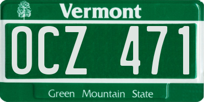 VT license plate OCZ471