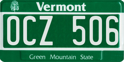 VT license plate OCZ506