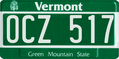 VT license plate OCZ517